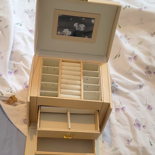 Beige faux leather jewellery - beige,