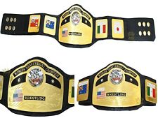 NEW NWA DOMED GLOBE WORLD HEAVYWEIGHT WRESTLING CHAMPION BELT-KIDS SIZE GOLD 