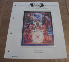 SIERRA LEONE 100 YEARS OF CINEMA - MINT MINISHEET HAS 9 DIFFERENT INSERT STAMPS