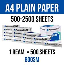 A4 White 80gsm Paper - 1 - 5 Reams 2500 Sheets - Office, Printer & Copier Paper