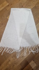 Women's Large White Scarf
