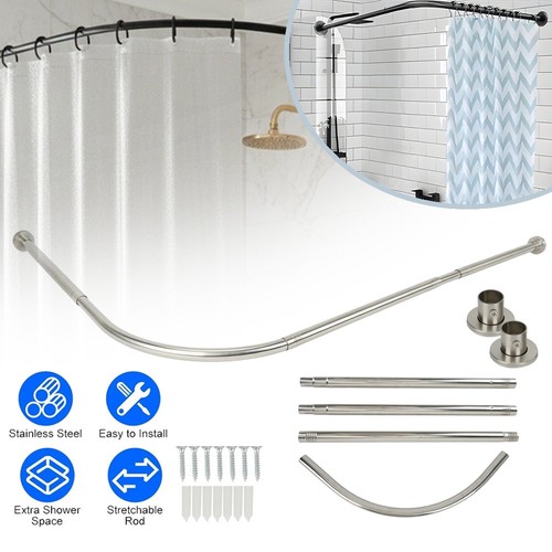 Shaped shower curtain rail - l,