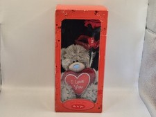 ME TO YOU BEAR FIGURINE PLUSH I LOVE YOU EXTREMELY RARE BOXED RED ROSE