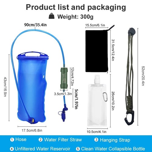 Outdoor water filter straw - filter, &