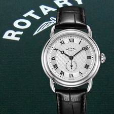 Rotary Sherlock Watch GS02424/21 Black Leather Strap 2 Year Guarantee