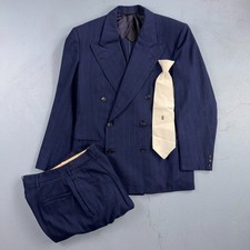 1940s 1950s VTG Mens Double Breast Suit 40 Jacket Coat Pants Union Rockabilly