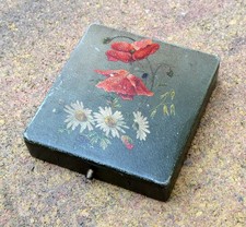 German WWII Wehrmacht soldier wood painted box Trench Art War Relic