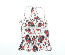 Red Herring Women's Floral Camisole Top Size 10 Multicoloured Cotton