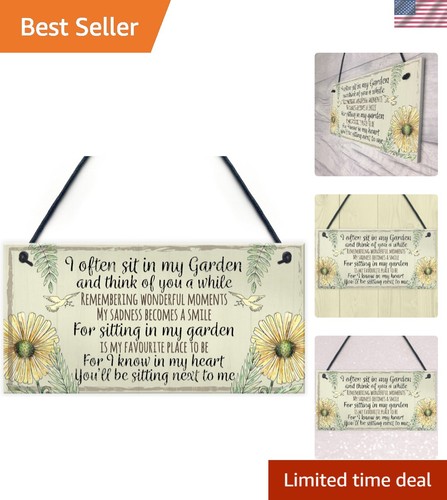 Green garden plaque summer - green,