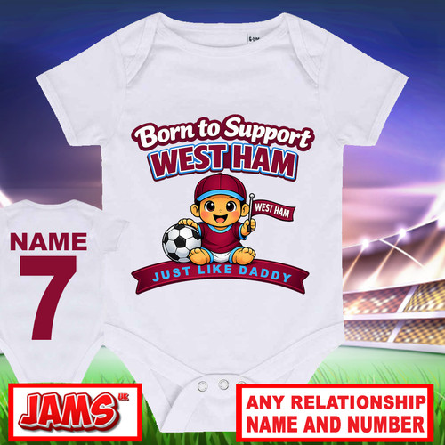 Personalised west ham baby - personalised,