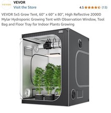 VEVOR Grow Tent 60x60x80 in Indoor Growing.