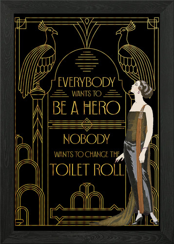 Art deco funny - art, bathroom