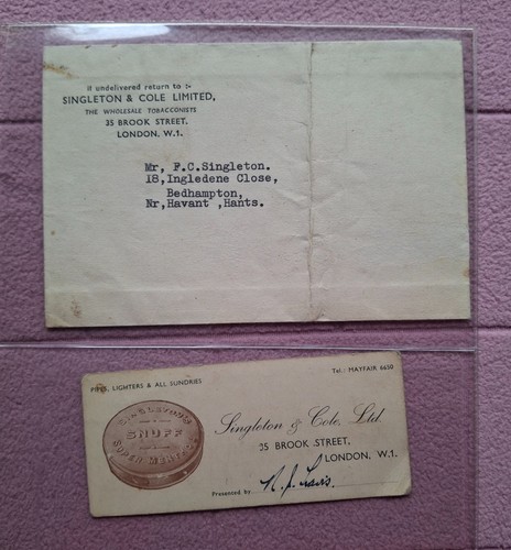 Tobacco ephemera singleton - -, &