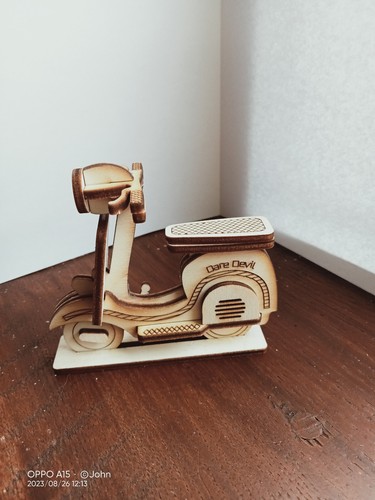 Scooter laser cut wooden - scooter, 3d