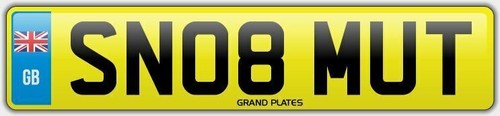 Mutt snob number plate sn08 - mutt,