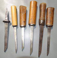 6x Vintage Mortice Pig Sticker Chisels. Staley, Gilpin, Moulson, Ward, Hearnshaw