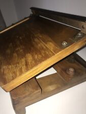 Antique Wooden small Paper Card Photo Guillotine Cutter by merrets