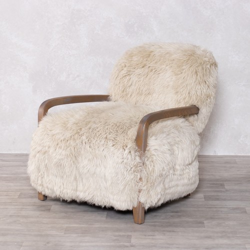Sheepskin armchair fluffy - sheepskin,