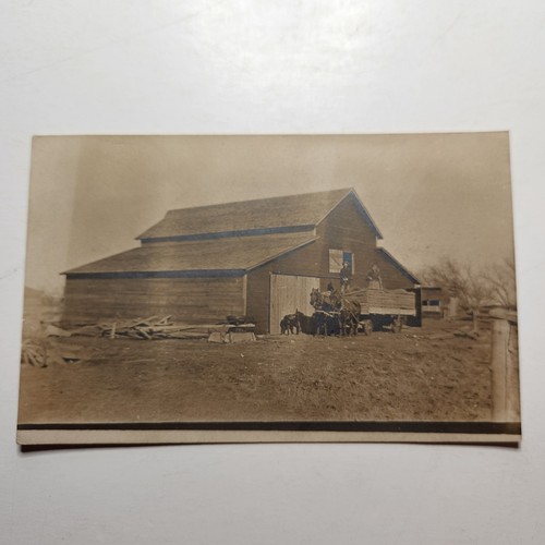 Rppc old barn horse - old,