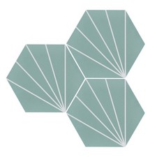 140 Pod Sage Porcelain hexagonal tiles From Mandarin Stone 200x8mm