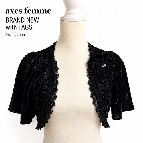 Axes femme black velvet bolero - femme,