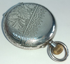 Antique Silver cased HUNTER Fob Pocket Watch for restoration c1890 running