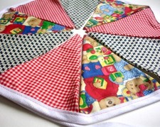 Teddy Bear Print Red, Blue