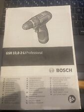 Instruction Manual that accompanies GSR 10,8-2-LI  Professional