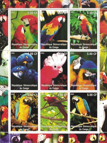 Parrot tropical bird 2002 - , mnh