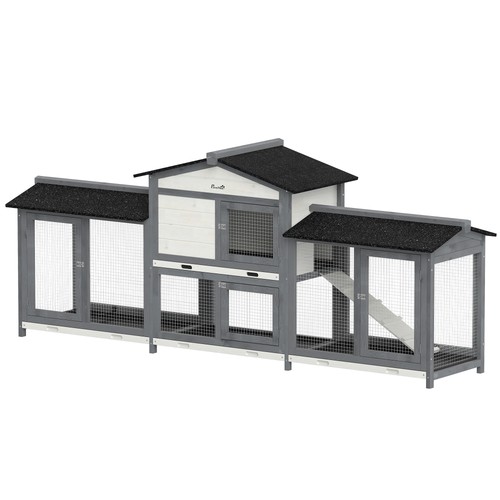 Pawhut rabbit hutch guinea - rabbit, hutch,