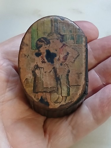 Antique oval victorian laquer - oval,
