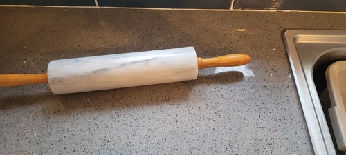 Marble rolling pin with wooden - marble,
