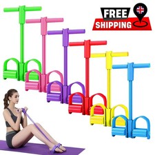 4 Tube Pedal Resistance Band Sit Up Pull Rope Yoga Fitness Exercise Equipment 1X