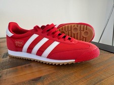 Adidas Dragon Trainers UK Size 9 Men's Red White Retro 2016 Shoes Originals