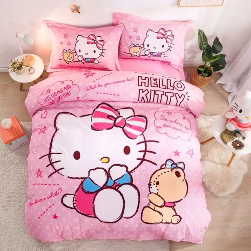 100 cotton hello kitty - hello, stripy