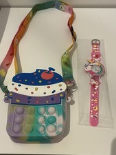 Girls Pop It Bag & Watch