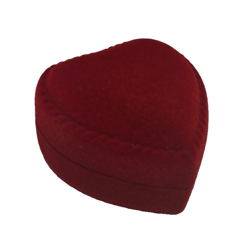 Heart shaped velvet ring - ring, box