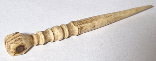 Antique carved sewing awl - antique,