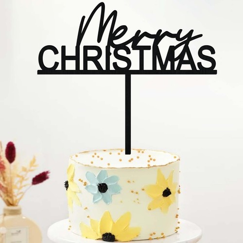Wooden cake topper christmas - topper,