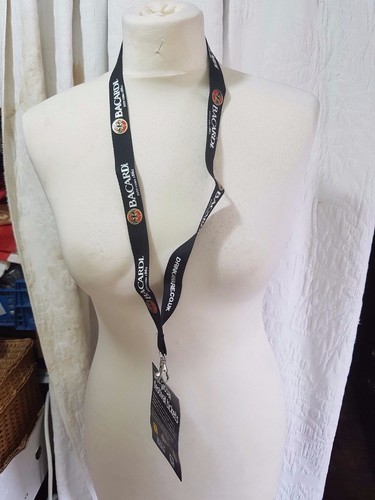 Staff lanyard black neck strap - black,