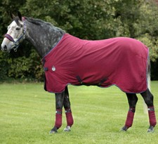 Horseware Rambo Helix Disc Front Cooler/Stable/Travel Sheet Rug Navy/Burgundy