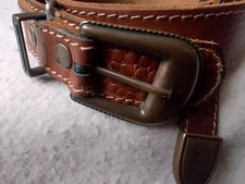 Cecil Gee Vintage Leather Brown Belt Would Suite 34 Waist. Adjustable.