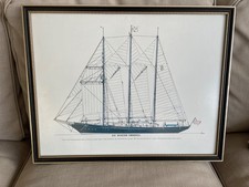 Framed print of schooner