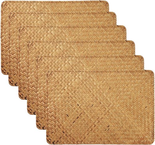 Woven table mats - table,