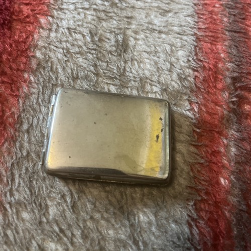 Vintage metal matchbox holder - metal,