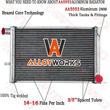 Aluminum 2 Row Radiator For