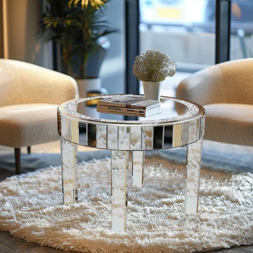 60cm round mirrored - 60cm,