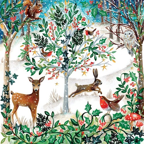 Winter forest glade - glade, jo