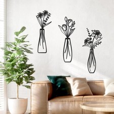 3pcs Flower Metal Wall Art