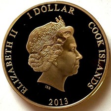 COOK ISLANDS 1 DOLLAR 2013 THE